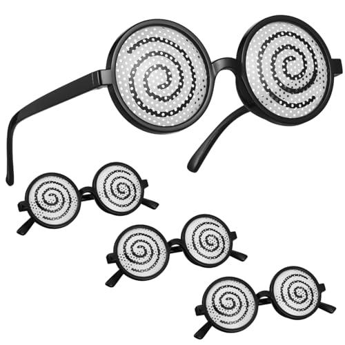 WATIIFUFU 4Stücke Runde Lustige Brillen Ausgefallene Partybrillen Cosplay Accessoires für Foto Requisiten und Veranstaltungen Leicht und Robust für Fasching und Feiern WATIIFUFU 4Stücke Runde Lustige Brillen Ausgefallene Partybrillen Cosplay Accessoires für Foto Requisiten und Veranstaltungen Leicht und Robust für Fasching und Feiern von WATIIFUFU