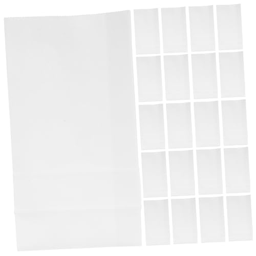 WATIIFUFU 50 Stück Papiertüten Für Leckereien: Weiße Lunchtüten, 20,4 Kg, Snackbeutel Für Süßigkeiten, Sandwiches, Brot, Kekse, Snacks, Lebensmittel, Bastelarbeiten, Wiederverwendbar Und von WATIIFUFU