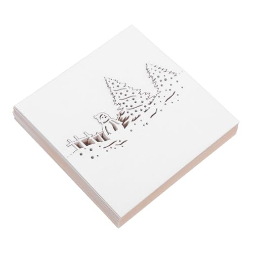 WATIIFUFU 50 Stück Weihnachtsschneeme -Tischkarte Snowman Place -Karten leere Tischkarten Schneemann Tischdekoration Tischkarten für die Tischdekoration Platzkarten Sitzkarten Papier Weiß von WATIIFUFU