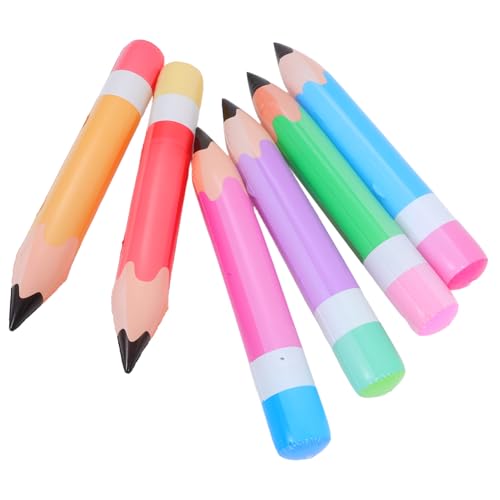 WATIIFUFU 6 Stück Jumbo Aufblasbare Bleistift PVC Ballons Schnell Aufblasbar Wiederverwendbar Bunte Rückkehr zur Schule Hängedeko für Klassenzimmer Party Abschlussfeier Fotorequisite WATIIFUFU 6 Stück Jumbo Aufblasbare Bleistift PVC Ballons Schnell Aufblasbar Wiederverwendbar Bunte Rückkehr zur Schule Hängedeko für Klassenzimmer Party Abschlussfeier Fotorequisite von WATIIFUFU