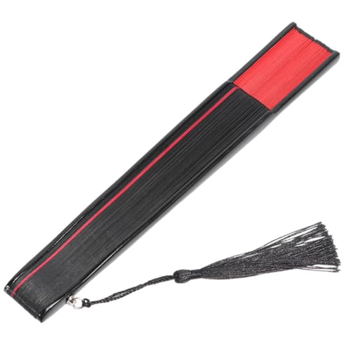 WATIIFUFU Faltbarer Chinesischer Holz Handfächer Robust und Langlebig Eleganter Schwarzer Tanzfächer mit S Förmigem Muster Leicht Tragbar für Performance Hochzeit Party und Sommerausflüge WATIIFUFU Faltbarer Chinesischer Holz Handfächer Robust und Langlebig Eleganter Schwarzer Tanzfächer mit S Förmigem Muster Leicht Tragbar für Performance Hochzeit Party und Sommerausflüge von WATIIFUFU
