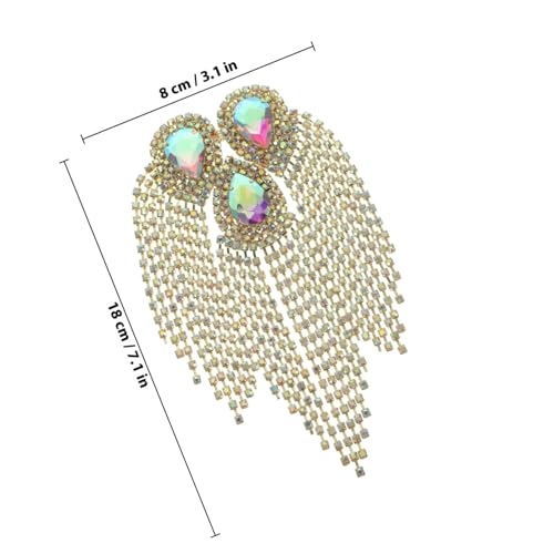 WATIIFUFU Große Tropfen Quasten Brosche Strass Applikation aus Legierung und Glas Dekorative DIY Kleidung Schmuck Patch für Anzug Mantel und Kostüm von WATIIFUFU