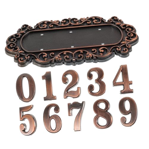 WATIIFUFU Vintage Türschild aus langlebigem Material Europäisches Design Wetterfestes Hausnummernschild für Villa Büro und Wohngebäude Dekorative Haustürplakette mit rustikalem Stil von WATIIFUFU