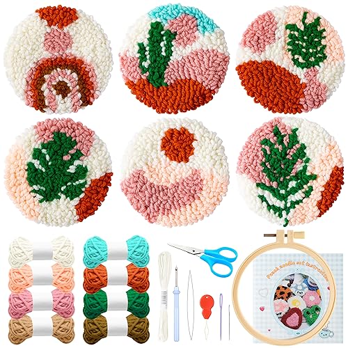 WATINC 22 Stück Craft Punch Needle Untersetzer Kit DIY Handwerk Stickerei Kit für Anfänger einfach Filz Garne Stickerei Coaster Kunst und Handwerk Needle Coaster mit Anleitung WATINC 22 Stück Craft Punch Needle Untersetzer Kit DIY Handwerk Stickerei Kit für Anfänger einfach Filz Garne Stickerei Coaster Kunst und Handwerk Needle Coaster mit Anleitung von WATINC