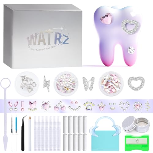 ZPP Zahn-Edelstein-Set für Zähne, DIY-Kristalle, Zähne, Diamanten, Schmuck-Set für Mädchen, Y2K (weiß) von WATRZ