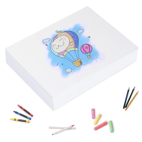21,6 x 27,9 cm Skizzierpapier für Kinder, Kleinkinder, Kunst-Bastelbedarf, weißes Papier zum Ausmalen, Kritzeln, 200 Blatt 21,6 x 27,9 cm Skizzierpapier für Kinder, Kleinkinder, Kunst-Bastelbedarf, weißes Papier zum Ausmalen, Kritzeln, 200 Blatt von WAUPPY