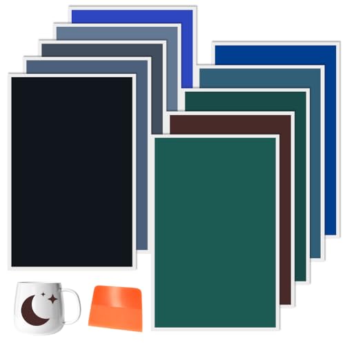 WAVATA Lasergraviertes Farbpapier, 10 Stück 27 x 39 cm Farbiges Lasergravur-Markierungspapier mit Schaber, für Keramik, Glas, Kristall, Steinfliesen, 10 Farben WAVATA Lasergraviertes Farbpapier, 10 Stück 27 x 39 cm Farbiges Lasergravur-Markierungspapier mit Schaber, für Keramik, Glas, Kristall, Steinfliesen, 10 Farben von WAVATA