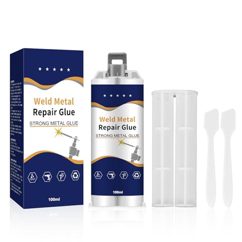 Weld Metal Repair Glue, Metallkleber Extra Stark, Wasserfester Metallkleber, Flüssigmetall Kleber, Metallkleber Hitzebeständig, Metall Reparatur Paste Reparatur Mittel (100ml) von WAWJ