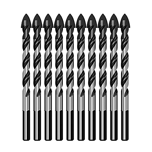 Bohrer for Fliesen, Beton, Ziegel, Glas, Kunststoff und Holz, 10 Stück, Durchmesser 4–12 mm(Diameter 10mm) von WAWPU
