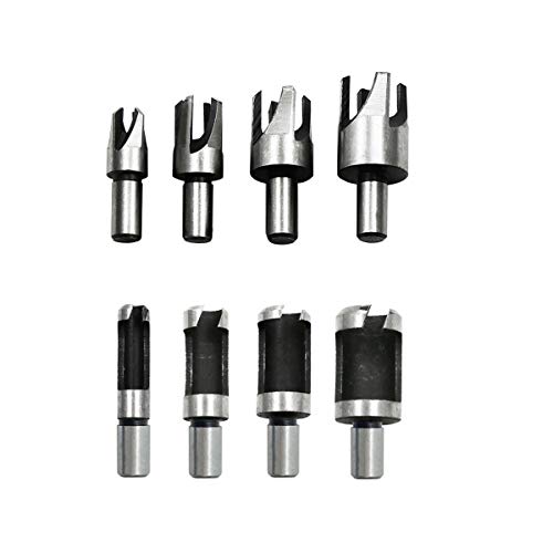 Holzstopfen-Zapfenbohrer, 6 mm/10 mm/13 mm/16 mm, Bohrer aus Kohlenstoffstahl, Holzbearbeitungswerkzeug-Set, 8-teilig Holzstopfen-Zapfenbohrer, 6 mm/10 mm/13 mm/16 mm, Bohrer aus Kohlenstoffstahl, Holzbearbeitungswerkzeug-Set, 8-teilig von WAWPU