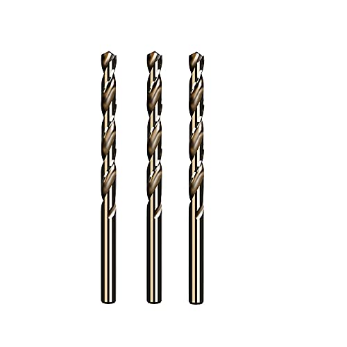 Kobaltbohrer – Spiralbohrer mit geradem Schaft, M35 HSS-Bohrer for Stahl, Metall (3 Stück), Durchmesser: 8 mm – 8,8 mm(Diameter: 8.8mm) von WAWPU