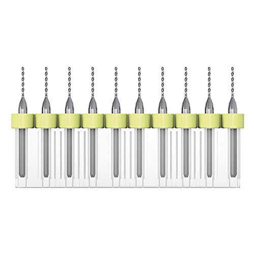 PCB-Bohrer, 0,8 mm, Wolframkarbid, Rotationswerkzeug, CNC-Gravur, Leiterplatte, Mikrobohrer, 10 Stück, Durchmesser 0,65 mm - 0,95 mm(Diameter 0.75mm) von WAWPU