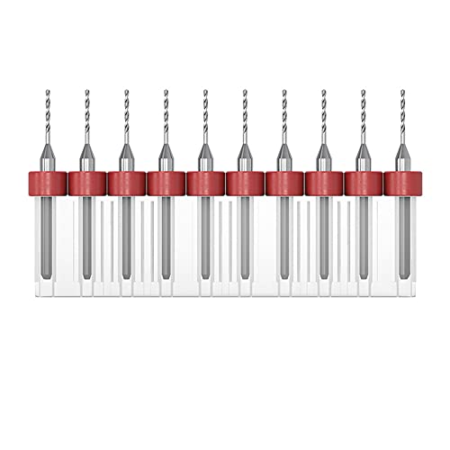 PCB-Bohrer, Mikrobohrer for die CNC-Gravur von Leiterplatten, Schmuck, 0,5 mm bis 1 mm, 10 Stück(Diameter 0.9mm) von WAWPU