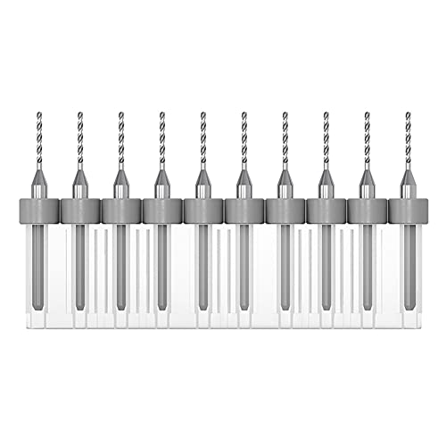 PCB-Bohrer, Mikrobohrer for die CNC-Gravur von Leiterplatten, Schmuck, 0,5 mm bis 1 mm, 10 Stück(Diameter 1mm) von WAWPU