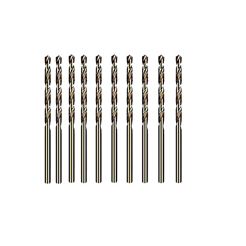 Spiralbohrer, M35 HSS Metall-Kobaltbohrer for Stahl, Edelstahl, Metall, Gusseisen (10 Stück), Durchmesser: 3 mm - 4 mm(Diameter: 3.5mm) von WAWPU