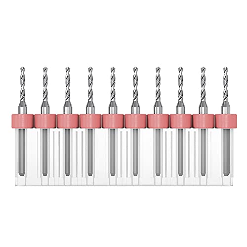 Spiralbohrer aus Wolframkarbid, Größen for Leiterplatten, Schmuck, CNC, weiche Metalle, 10 Stück, Durchmesser 1,1–2 mm(Diameter 1.7mm) von WAWPU