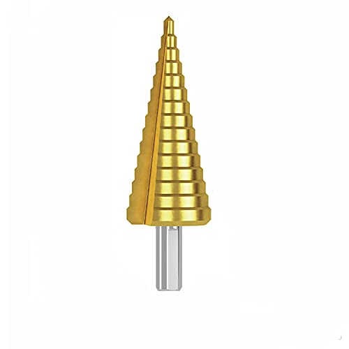 Stufenbohrer HSS Titanbeschichtet Elektrowerkzeuge Professionelle Pagode 1 Stück(15 steps (4mm To 32mm)) von WAWPU