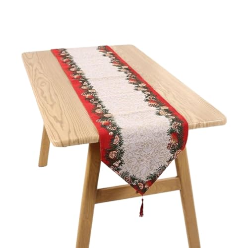 WAWPU Tischläufer, modernes Jacquard-Muster, Tischdekoration, Dreieck mit Quasten, Tischläufer for Hochzeiten, Weihnachtsfeier, Jacquard, WAWPU Tischläufer, modernes Jacquard-Muster, Tischdekoration, Dreieck mit Quasten, Tischläufer for Hochzeiten, Weihnachtsfeier, Jacquard, von WAWPU