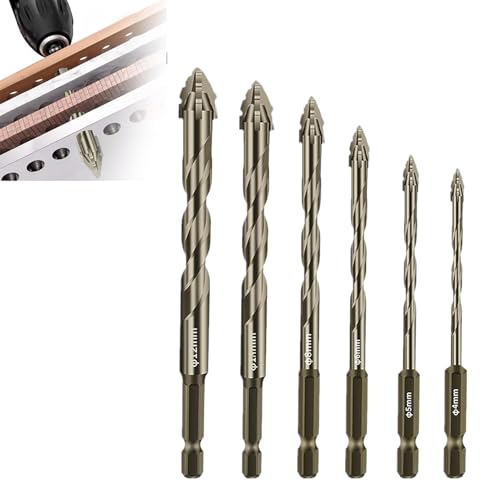 WAXCMXYH Exzenterbohrer-Set für Holz, Metall und Kunststoff, vierschneidig, Sägezahn, 6 Stück WAXCMXYH Exzenterbohrer-Set für Holz, Metall und Kunststoff, vierschneidig, Sägezahn, 6 Stück von WAXCMXYH