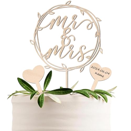Mr & Mrs Cake Topper Hochzeit Holz Tortendeko Hochzeit und 2 Herz Cake Topper zum Beschriften Hochzeitstorte Deko für Hochzeit Jubiläum Verlobung Antrag Mr & Mrs Cake Topper Hochzeit Holz Tortendeko Hochzeit und 2 Herz Cake Topper zum Beschriften Hochzeitstorte Deko für Hochzeit Jubiläum Verlobung Antrag von WAYBWZDQ
