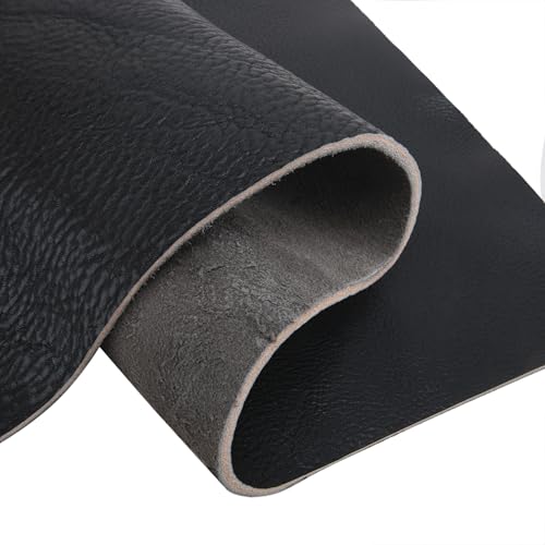 3,5 mm dickes pflanzlich gegerbtes Vollnarbenleder Rindsleder Vorgeschnittene Stücke Werkzeugleder für Werkzeugbau, Schnitzen, Formen, Färben (schwarz (4,5 mm), 30cm x 30cm) von WAYNE'S DOG