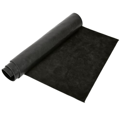 Werkzeugleder, quadratisch, 2,0 mm dick, 142 - 170 g, echtes Vollnarbenleder, für Handwerk, Werkzeug, Nähen (schwarz (2,0 mm weich), 61 x 61 cm) von WAYNE'S DOG