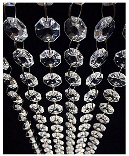 Jiangsheng Kristall Acryl Gems Bead Strähnen, Manzanita Kristallen, Baum, Girlanden, Weihnachten Hochzeit Party Feier Dekoration 99FT(30M) von WAZHRMGHG