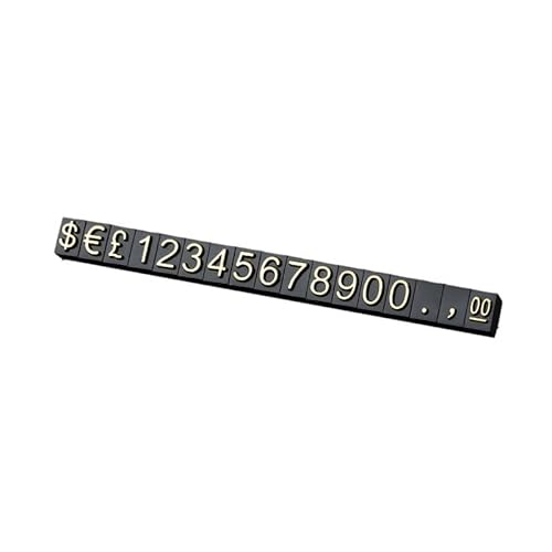 10 Stück Zahlen-Buchstaben-Würfel-Preisschild, abnehmbare Zahlen, Buchstaben, Preisschilder, Standblock-Set für Ladentheke (Stil A) von WAZUBC