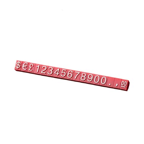 10 Stück Zahlen-Buchstaben-Würfel-Preisschild, abnehmbare Zahlen, Buchstaben, Preisschilder, Standblock-Set für Ladentheke (Stil B) von WAZUBC