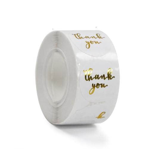 500 Stück Dankesaufkleber, selbstklebende Geschenkumschlag-Etiketten, Aufkleber, bunt, rund, Papieretiketten für Business, Hochzeit, Festival, Weiß 500 Stück Dankesaufkleber, selbstklebende Geschenkumschlag-Etiketten, Aufkleber, bunt, rund, Papieretiketten für Business, Hochzeit, Festival, Weiß von WAZUBC