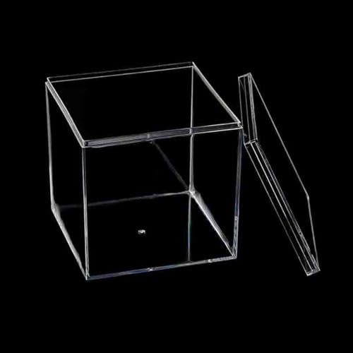 WAZUBC Transparente Geschenkboxen, Transparente Acryl Süßigkeiten Box PVC Würfelboxen Kunststoff Hochzeitsgeschenkboxen für Hochzeit, Party (8,5 x 8,5 x 8,5cm) von WAZUBC