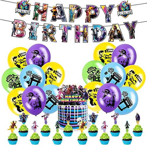 Themenparty Luftballons, Geburtstag Party Deko 35 Stück, Nummer 5 Ballon, Kuchen Deko, Happy Birthday Banner, Cupcake Topper, Kinderparty Zubehör, Junge Mädchen Geburtstagsparty von WBKJDM