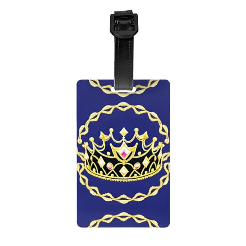 Fantasy Tiara-Muster Gepäckanhänger – 8,4 x 5,3 cm, abnehmbarer Sichtschutz, Reiseanhänger Fantasy Tiara-Muster Gepäckanhänger – 8,4 x 5,3 cm, abnehmbarer Sichtschutz, Reiseanhänger von WBQLSL