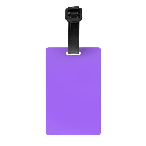 Gepäckanhänger, einfarbig, hellviolett, 8,4 x 5,3 cm, abnehmbarer Reiseanhänger für Privatsphäre von WBQLSL