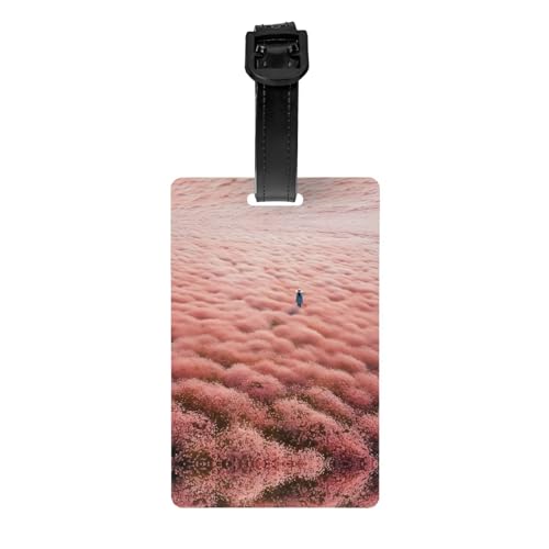 Gepäckanhänger mit Blumenmeer-Motiv, 8,4 x 5,3 cm, abnehmbarer Reiseanhänger für Privatsphäre von WBQLSL