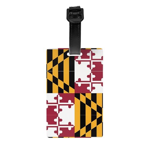 Gepäckanhänger mit Flagge von Maryland, 8,4 x 5,3 cm, abnehmbarer Reiseanhänger für Privatsphäre Gepäckanhänger mit Flagge von Maryland, 8,4 x 5,3 cm, abnehmbarer Reiseanhänger für Privatsphäre von WBQLSL