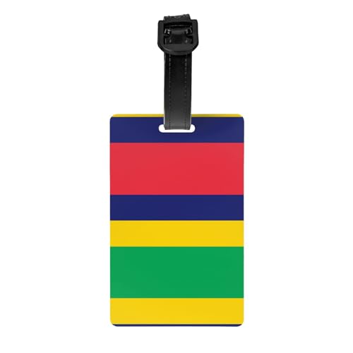 Gepäckanhänger mit Flagge von Mauritius, 8,4 x 5,3 cm, abnehmbarer Reiseanhänger für Privatsphäre Gepäckanhänger mit Flagge von Mauritius, 8,4 x 5,3 cm, abnehmbarer Reiseanhänger für Privatsphäre von WBQLSL