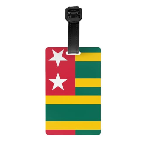 Gepäckanhänger mit Flagge von Togo, 8,4 x 5,3 cm, abnehmbarer Reiseanhänger für Privatsphäre Gepäckanhänger mit Flagge von Togo, 8,4 x 5,3 cm, abnehmbarer Reiseanhänger für Privatsphäre von WBQLSL