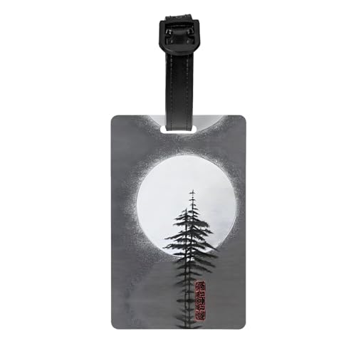 Gepäckanhänger mit Mondkiefermotiv, 8,4 x 5,3 cm, abnehmbarer Reiseanhänger für Privatsphäre Gepäckanhänger mit Mondkiefermotiv, 8,4 x 5,3 cm, abnehmbarer Reiseanhänger für Privatsphäre von WBQLSL