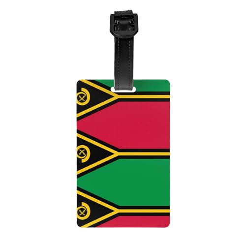 Gepäckanhänger mit Vanuatu-Muster, 8,4 x 5,3 cm, abnehmbarer Reiseanhänger für Privatsphäre Gepäckanhänger mit Vanuatu-Muster, 8,4 x 5,3 cm, abnehmbarer Reiseanhänger für Privatsphäre von WBQLSL