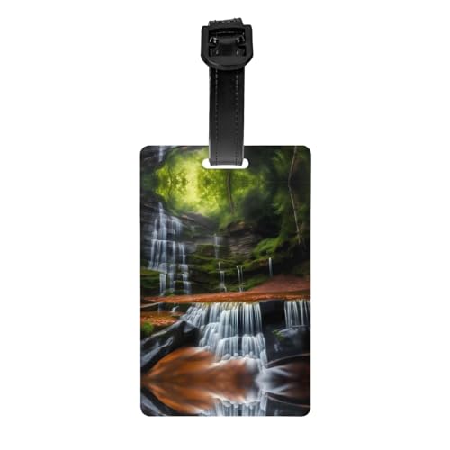 Gepäckanhänger mit Wasserfall-Ansicht, 8,4 x 5,3 cm, abnehmbarer Reiseanhänger für Privatsphäre Gepäckanhänger mit Wasserfall-Ansicht, 8,4 x 5,3 cm, abnehmbarer Reiseanhänger für Privatsphäre von WBQLSL