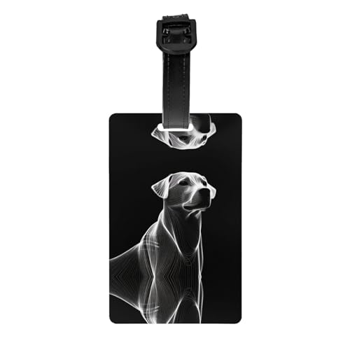 Gepäckanhänger mit abstraktem Hundemuster, 8,4 x 5,3 cm, abnehmbarer Reiseanhänger für Privatsphäre Gepäckanhänger mit abstraktem Hundemuster, 8,4 x 5,3 cm, abnehmbarer Reiseanhänger für Privatsphäre von WBQLSL