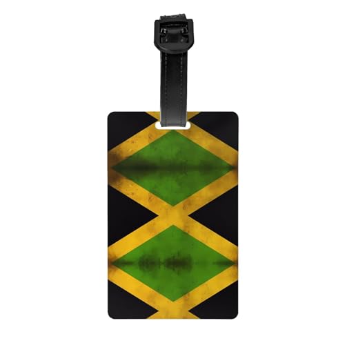 Gepäckanhänger mit alter jamaikanischer Flagge, 8,4 x 5,3 cm, abnehmbarer Reiseanhänger für Privatsphäre Gepäckanhänger mit alter jamaikanischer Flagge, 8,4 x 5,3 cm, abnehmbarer Reiseanhänger für Privatsphäre von WBQLSL