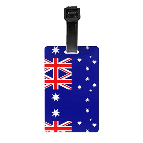 Gepäckanhänger mit australischer Flagge, 8,4 x 5,3 cm, abnehmbarer Reiseanhänger für Privatsphäre Gepäckanhänger mit australischer Flagge, 8,4 x 5,3 cm, abnehmbarer Reiseanhänger für Privatsphäre von WBQLSL