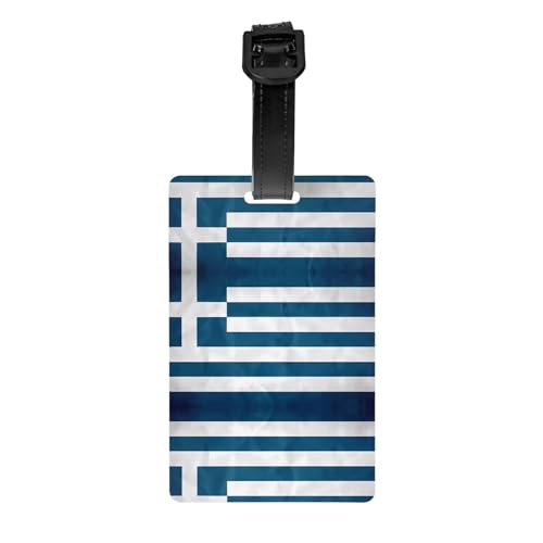 Gepäckanhänger mit griechischer Flagge, 8,4 x 5,3 cm, abnehmbarer Reiseanhänger für Privatsphäre Gepäckanhänger mit griechischer Flagge, 8,4 x 5,3 cm, abnehmbarer Reiseanhänger für Privatsphäre von WBQLSL