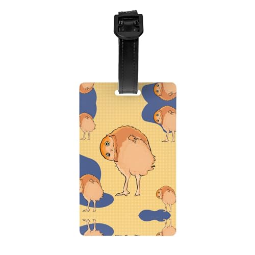 Gepäckanhänger mit krummen Eulen, 8,4 x 5,3 cm, abnehmbarer Reiseanhänger für Privatsphäre Gepäckanhänger mit krummen Eulen, 8,4 x 5,3 cm, abnehmbarer Reiseanhänger für Privatsphäre von WBQLSL