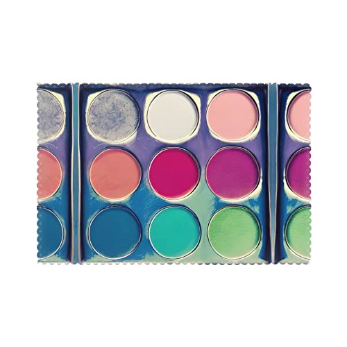 Runde Farbpalette gemusterte Tischsets – Set mit 6 Stück, 30,5 x 45,7 cm, Hotelbankett, dekorative Tischmatten Runde Farbpalette gemusterte Tischsets – Set mit 6 Stück, 30,5 x 45,7 cm, Hotelbankett, dekorative Tischmatten von WBQLSL