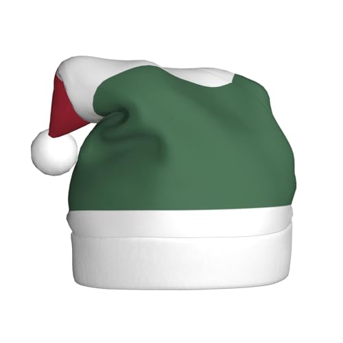 WBQLSL 39,9 cm große Unisex-Weihnachtsmann-Plüschmütze, Weihnachten, Neujahr, Party, Weihnachtsmannmütze, Flagge von Ungarn, universelle Weihnachtsmütze für Erwachsene von WBQLSL