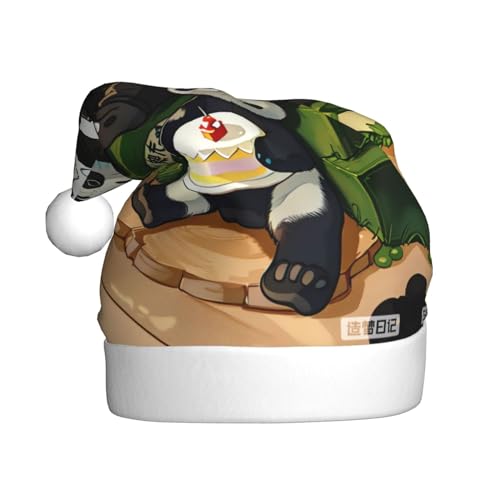 WBQLSL 39,9 cm große Unisex-Weihnachtsmann-Plüschmütze, Weihnachten, Neujahr, Party, Weihnachtsmannmütze, Pandas von Vater und Sohn, Erwachsene, universeller Weihnachtsmannhut WBQLSL 39,9 cm große Unisex-Weihnachtsmann-Plüschmütze, Weihnachten, Neujahr, Party, Weihnachtsmannmütze, Pandas von Vater und Sohn, Erwachsene, universeller Weihnachtsmannhut von WBQLSL