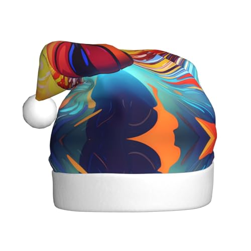 WBQLSL Cartoon-Basketball-Weihnachtsmütze für Erwachsene, 39,9 cm hoch, Plüsch-Weihnachtsmütze, Unisex, dekorativer Hut, Weihnachtsmann, Weihnachten, Halloween-Party von WBQLSL
